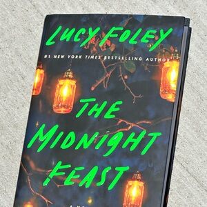 Lucy Foley "The Midnight Feast" Hardcover Book - Neon Green Title